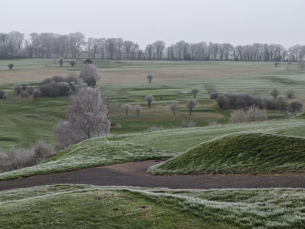 Golf course in winter